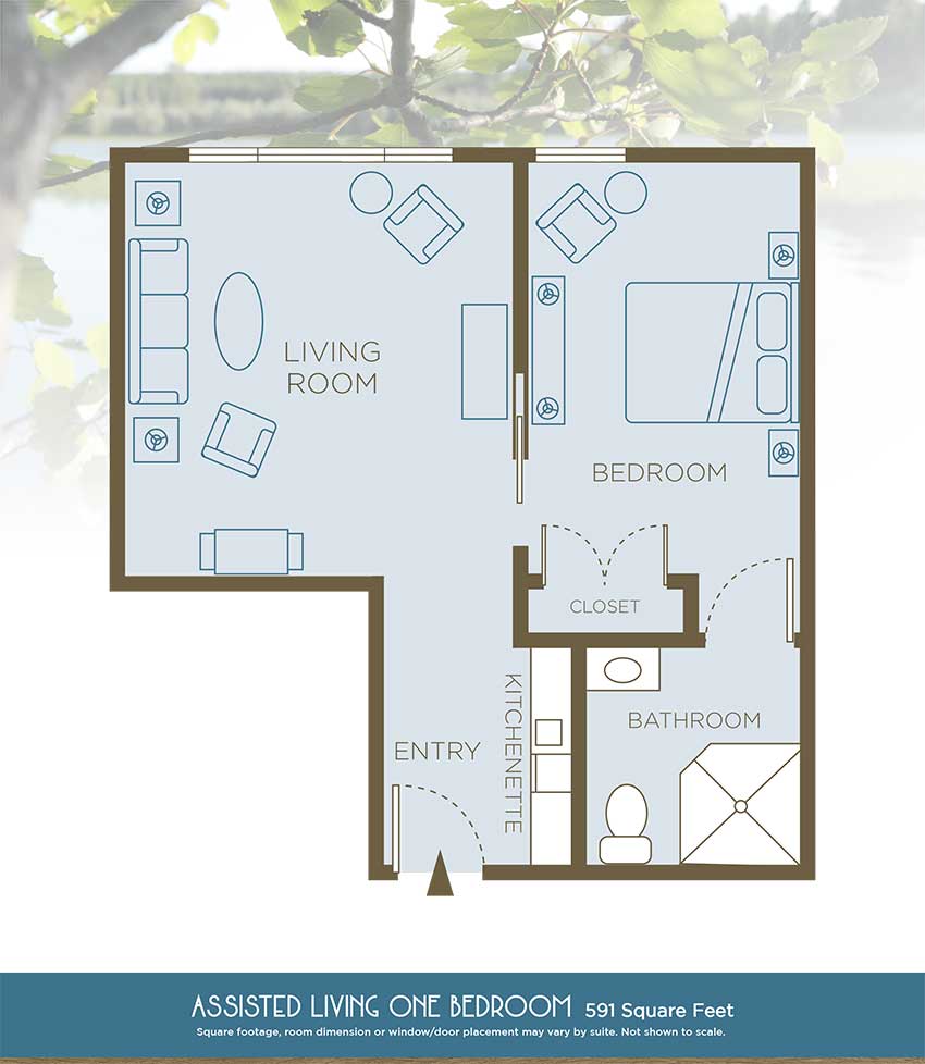 One Bedroom 591 sq.ft.